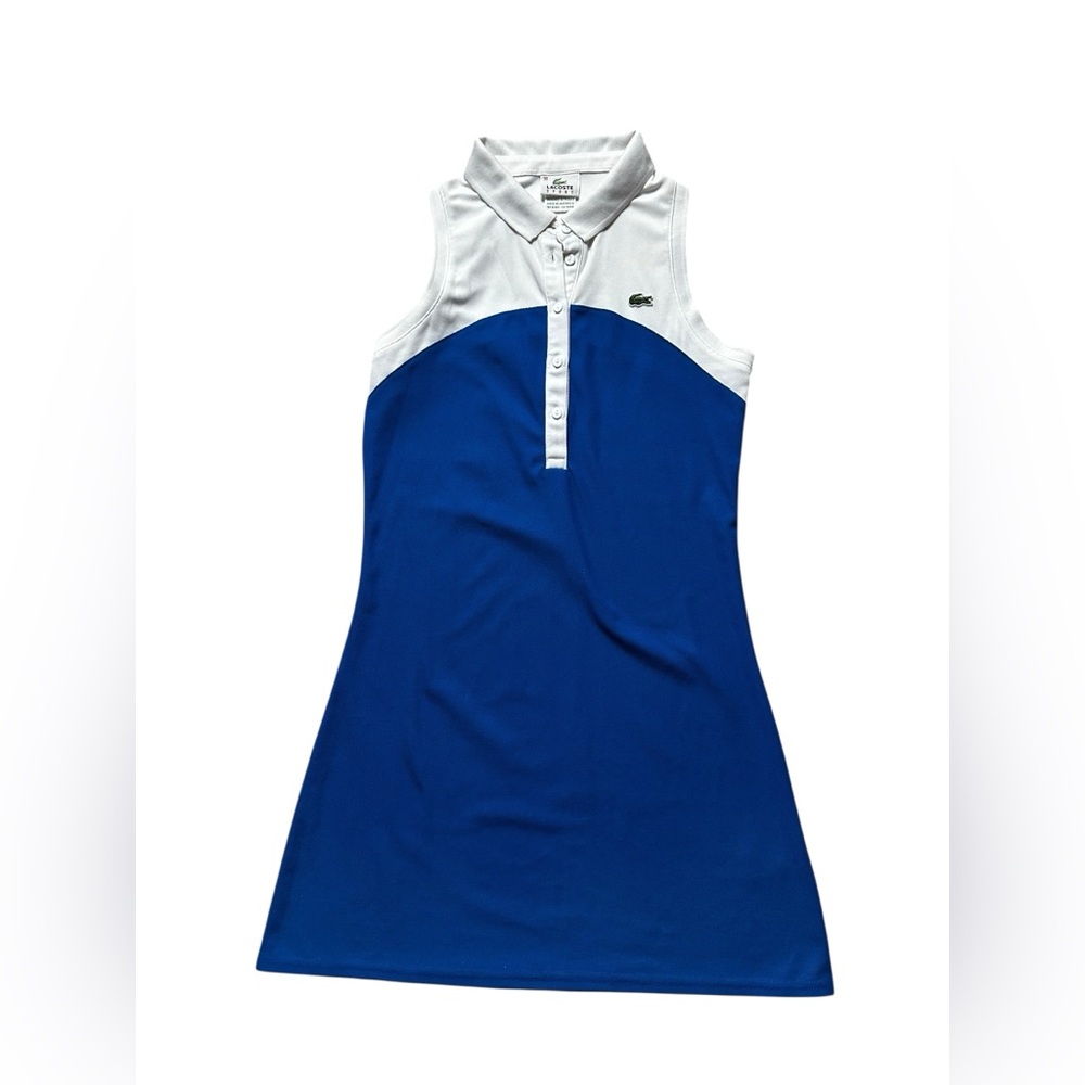Lacoste Blue and White Sleeveless Polo Dress - Picture 6 of 8